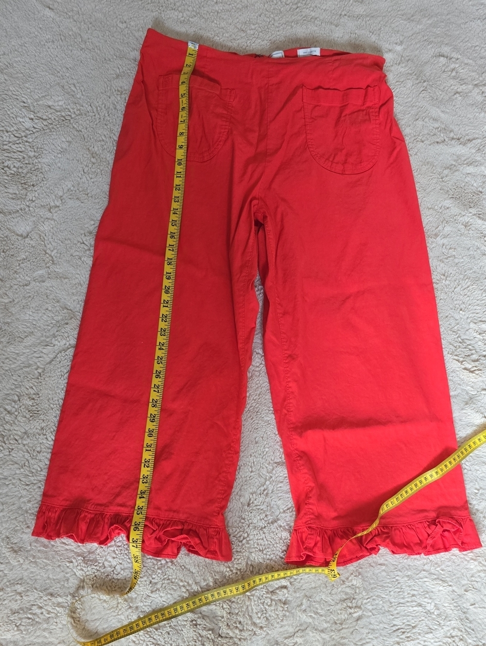 Maeve Red Ruffle-Hem Pajama Pants - Picture 5 of 6